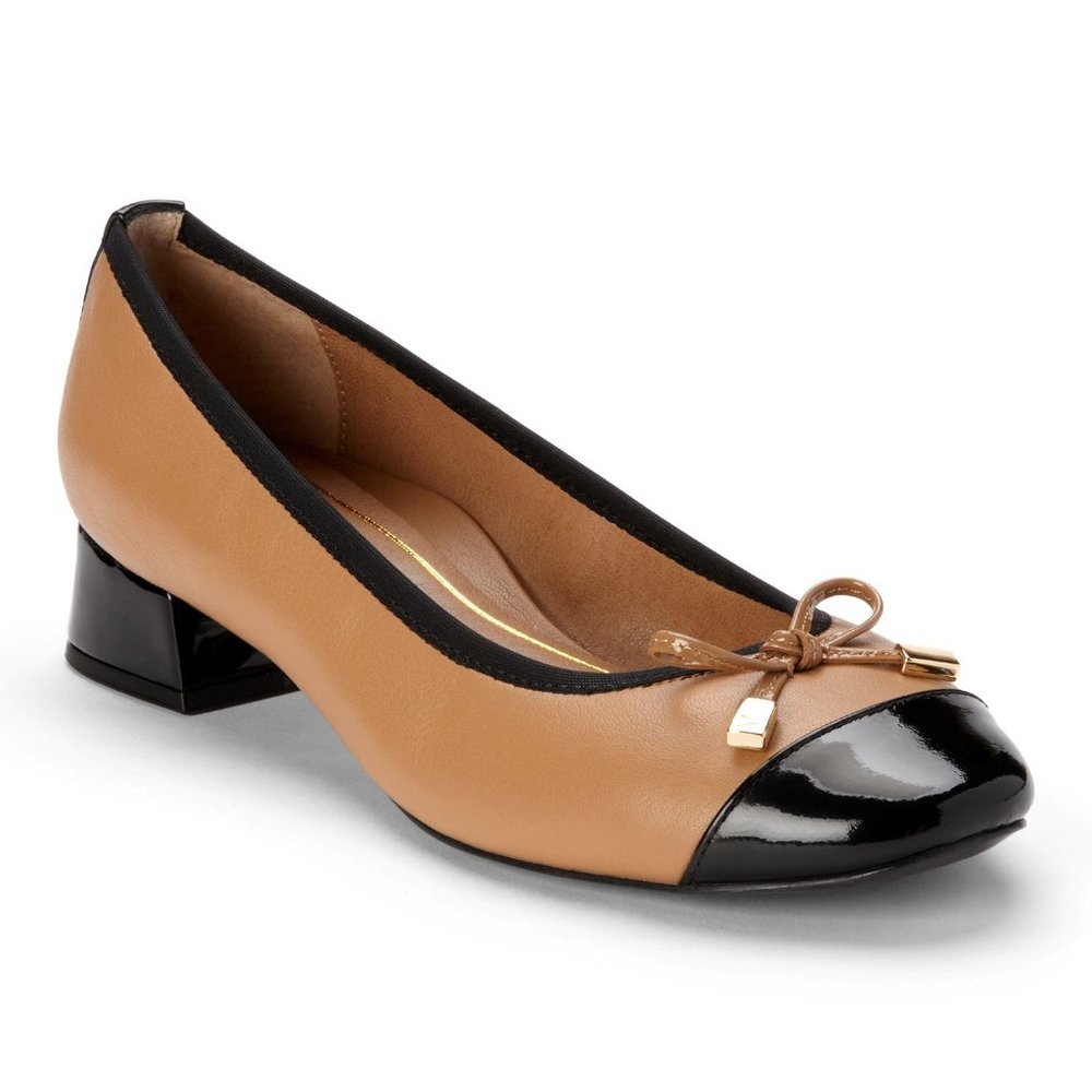 Vionic Daphne Supportive Heels Tan Leather NWT